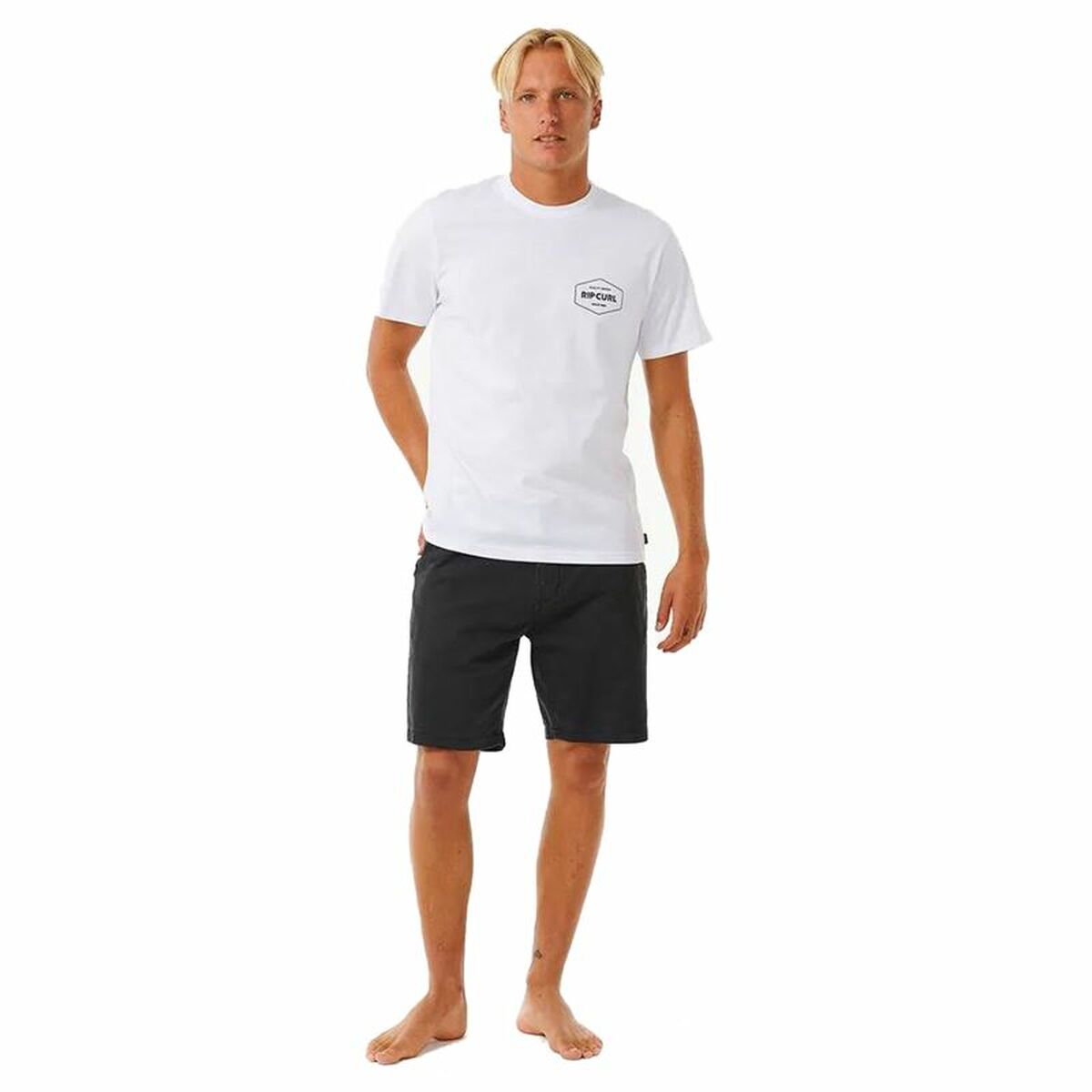 Men’s Short Sleeve T-Shirt Rip Curl Stapler  White M