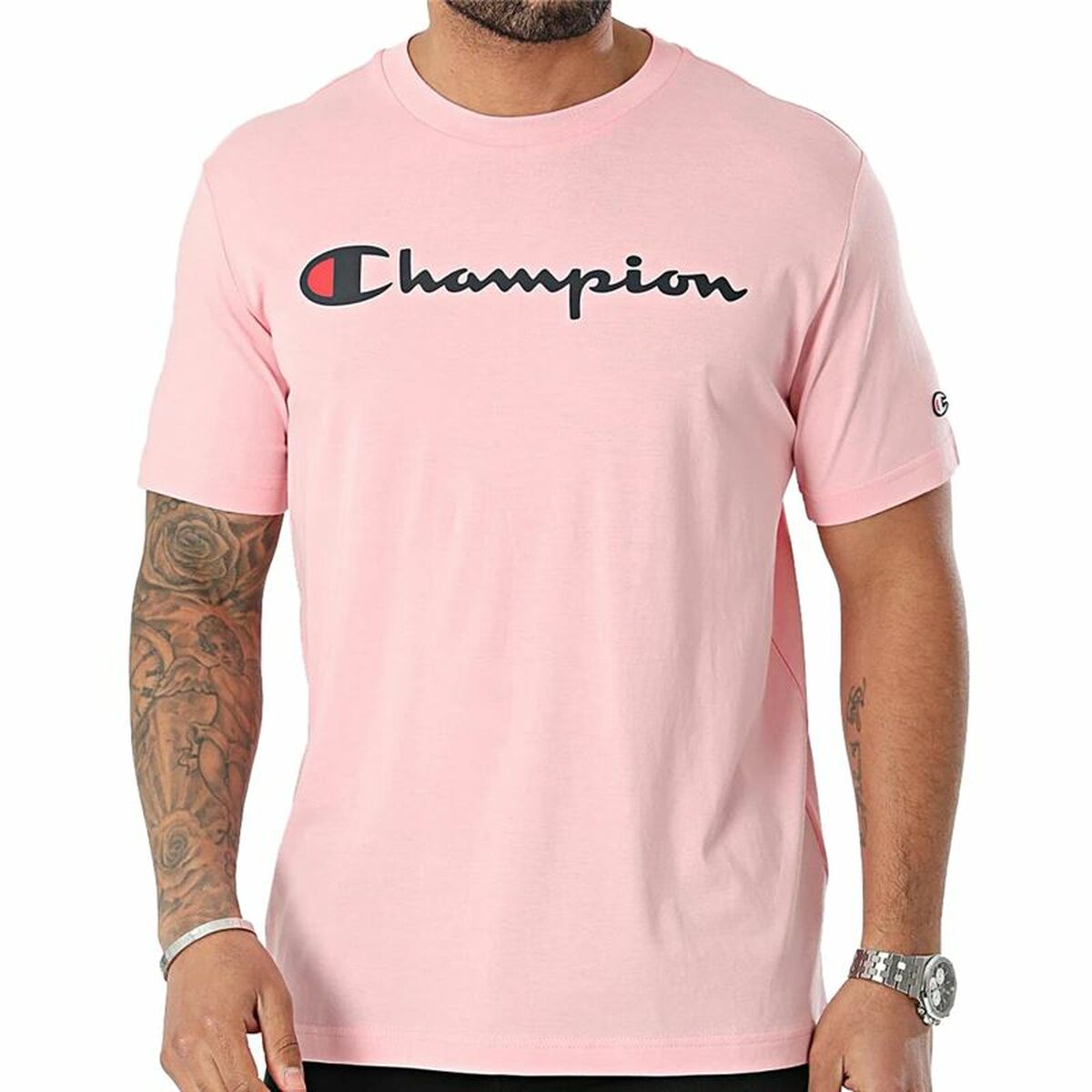 Men’s Short Sleeve T-Shirt Champion Crewneck L