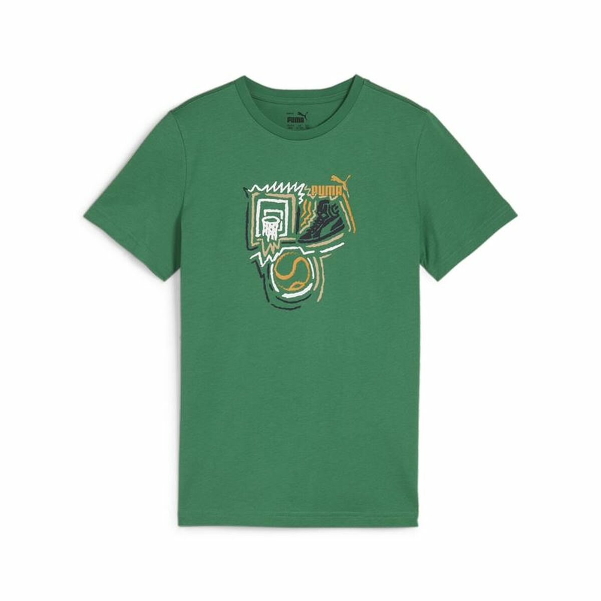 Child's Short Sleeve T-Shirt Puma Graphic 7-8 Years